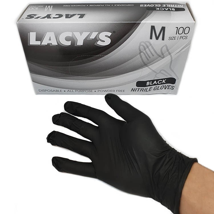 Black Nitrile Glove(M)黑色(Lacy's)