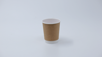 8oz Double Wall Cup(White+Kraft)