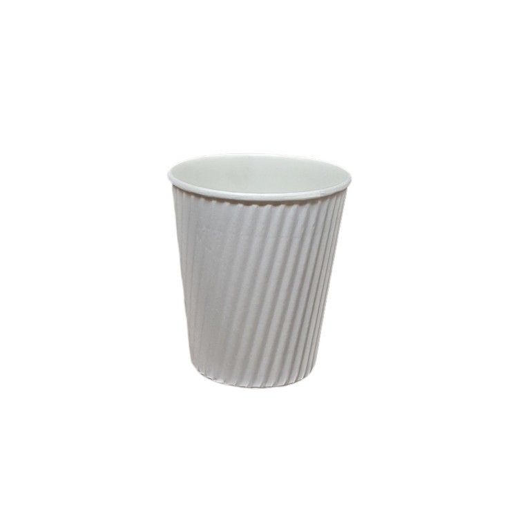 8oz Ripple Wrap Cup (A) (Plain White)