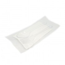 180 Clear Fork,Spoon,Napkin ( 3 In 1 Pack) 
