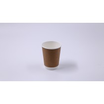 12oz Double Wall Cup (White + Kraft)
