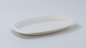 9" X 6.5" Bio Oval Plate (Fibre)