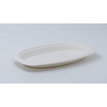 9" X 6.5" Bio Oval Plate (Fibre)